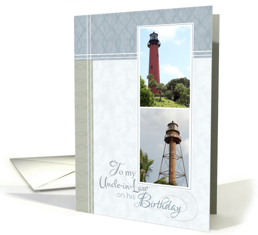 Uncle-In-Law Birthday Lighthouses card (1138956)