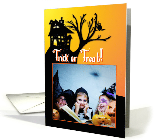 Trick or Treat- Haunted House Photo card (1142442)