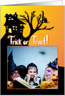 Trick or Treat- Haunted House Photo Card