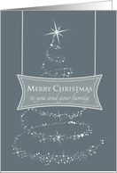 Sparkling Christmas Tree- Christmas Greetings for Neighbor and Family card