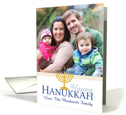 Happy Hanukkah, Menorah -Custom Photo/Text card (1168366)