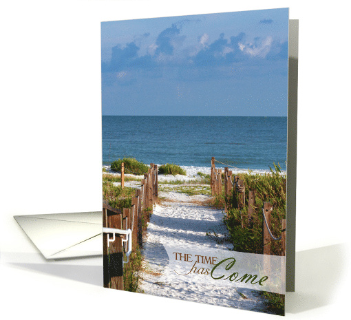 Retirement Announcement with Beach Walkway Scene card (1237194)