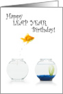 Leap Year Birthday with Jumping Goldfish from Goldfish Bowls card