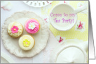 Tea Party Invitation- Cupcakes and Tea card