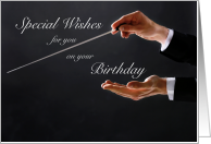 Orchestra Conductor Baton - Special Wishes on your Birthday card