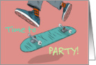 Retro Skateboard Flip Party Invitation card