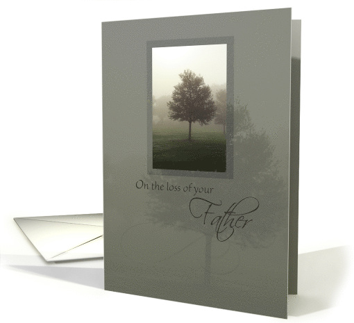 Condolences Card On Loss of Father with Misty Tree card (1284048)