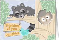 Thinking of you Daughter at Summer Camp with Woodland Creatures card