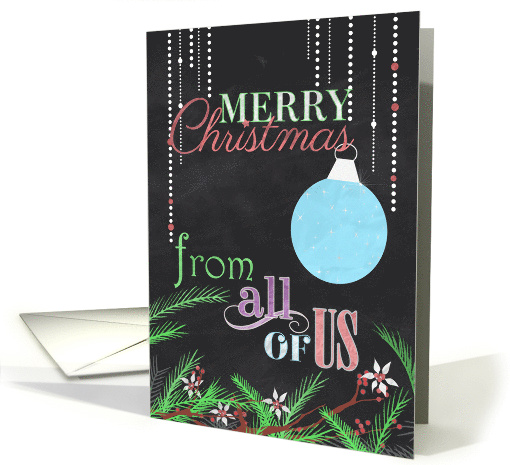 Merry Christmas From All of Us with Chalkboard Design card (1305570)