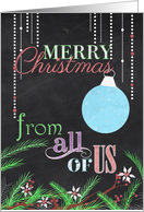 Merry Christmas From Business-with Chalkboard Design card