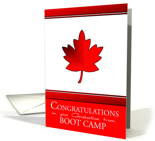Congratulations on your Graduation from Boot Camp Canada card