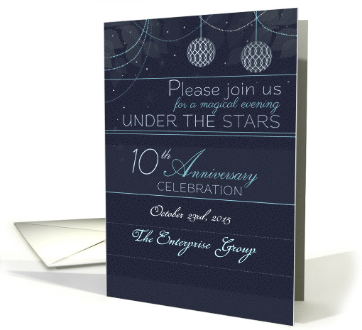 Custom Text Company 10th Anniversary Party Invitation... (1329926)
