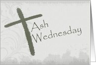 Ash Wednesday Charcoal Look and Cross card