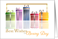 Best Wishes on Boxing Day- Colorful Gift Boxes/Presents card