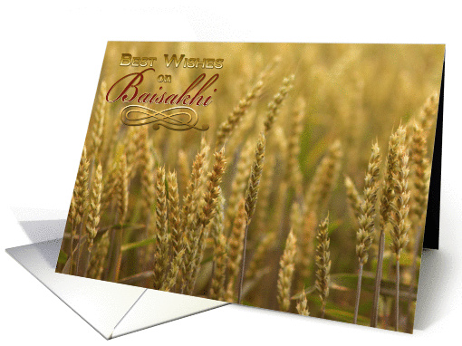 Best Wishes on Baisakhi - Golden Wheat Field card (1334618)