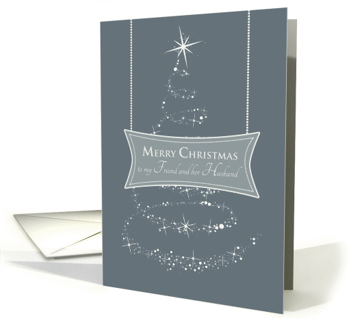 Merry Christmas to my Friend and her Husband- Sparkling Tree card