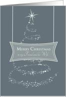 Merry Christmas to my Friend and his Wife- Sparkling Tree card