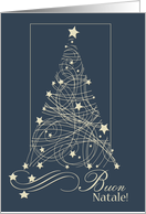 Buon Natale- Italian Merry Christmas- Swirled Tree card