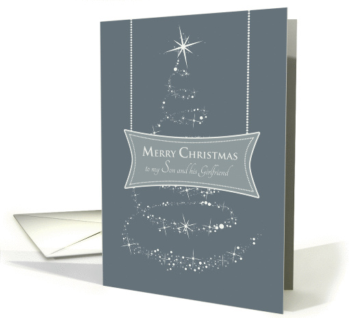 Merry Christmas to my Son and his Girlfriend- Sparkling Tree card