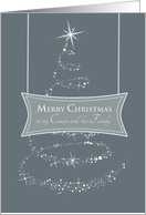 Merry Christmas to my Cousin and her Family- Sparkling Tree card