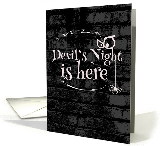 Devil's night is here, spider, creepy background card (1380464)