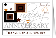 Work Anniversary 45 Years Employee 45th anniversary card