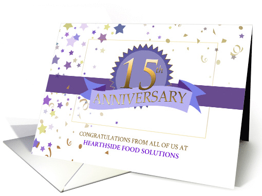 15th Anniversary Employee with Purple and Gold card (1467900)