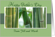 Happy Fathers Day with Bamboo and Custom Name Card