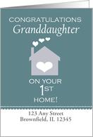 Congratulations Granddaughter on your 1st Home Custom Address card