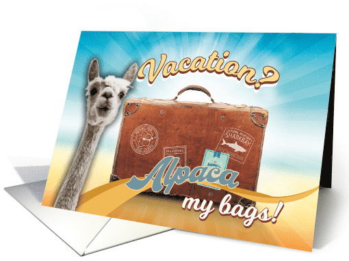 Vacation? Alpaca my bags! Bon Voyage card (1554166)