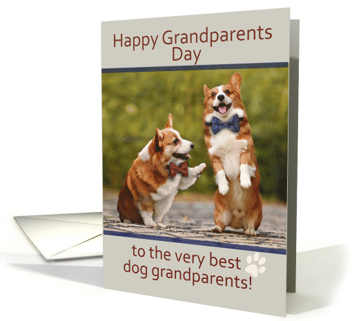 Happy Grandparents Day from the Dogs Corgis card (1635132)