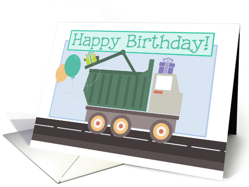 Happy Birthday Card for Kids with Garbage Truck card (1666040)