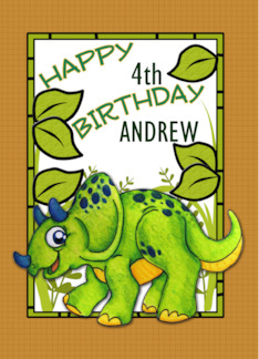 4th Birthday Card...