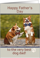 Happy Fathers Day from the Dogs with Two Corgis card