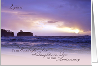 Washington Beach Scene 2 Year Anniversary for Son and Daughter in Law card