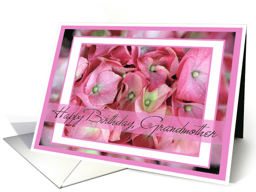 Happy Birthday to Grandmother with Pink Hydrangea card (397262)