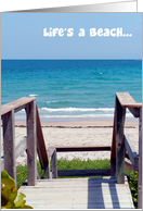 Life’s a Beach Boardwalk and Florida Beach Scene card