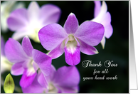 Thank You Administrative Professionals Day Card with Purple Orchids card