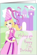 Wishing you a happy 11th Birthday- Pink Princess card