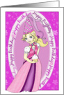 Birthday Card- Pink Princess with Cupcale card