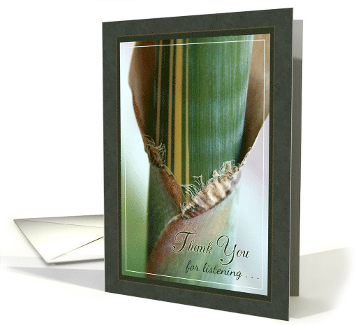 Bamboo Thank You For Listening with Verse Inside card (474578)