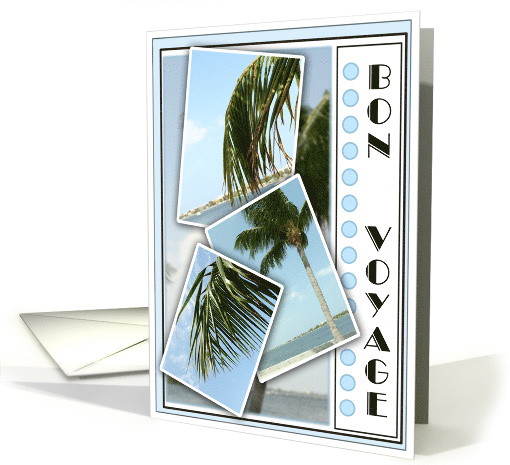 Bon Voyage with Tropical Florida Palm Tree Snapshots card (476291)