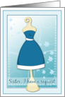 Maid of Honor Sister-Blue Dress card