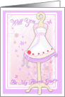 Will You Be My Flower Girl? Pink Flowergirl Dress card