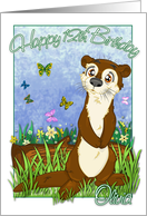 Happy 12th Birthday Olivia with an Otter card