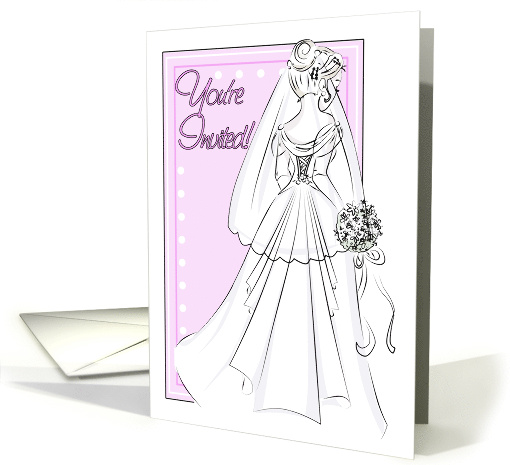You're Invited to a Bridal Shower! Bride's Wedding Gown... (490922)