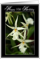 Happy 37th Birthday with White Orchids Photo card