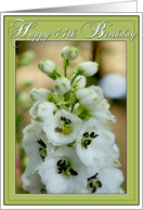 44th Birthday Card-White Delphinium card