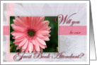 Will You Be our Guest Book Attendant-Pink Dasiy card