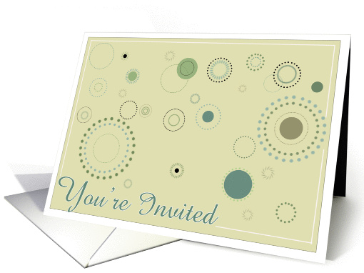 You're Invited- Dots and Circle Invitation card (580801)